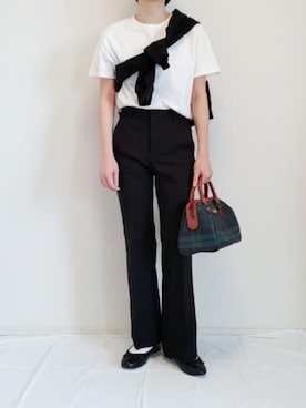 「VINTAGE（ヴィンテージ）のアイテム（ボストンバッグ）」を使った、nonさん（レディース・159cm）の春コーディネート