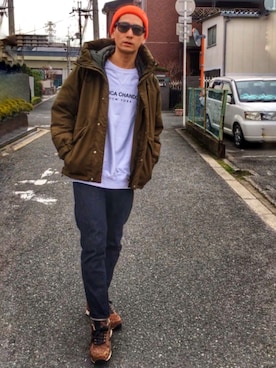 「YARD PLUS（ヤードプリュス）のアイテム（ジャケット/アウター）」を使った、masaさん（メンズ・176cm）の冬コーディネート