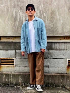 「秋のマイ旬スタイル」｜「アイテム（デニムジャケット）」を使った、masaさん（メンズ・176cm）の秋コーディネート