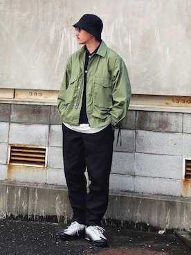 「春めきシューズ」｜「アイテム（ブルゾン）」を使った、masaさん（メンズ・176cm）の春コーディネート