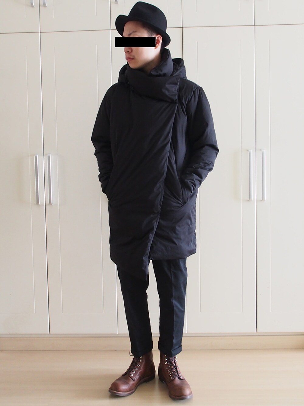 「ZARA MAN、Dickies、FREAK’Ｓ STORE」｜「ZARA MANのアイテム（ダウンジャケット/コート、ブラック系）」を使った、张先生さん（メンズ・179cm）の夏コーディネートの1枚目の写真