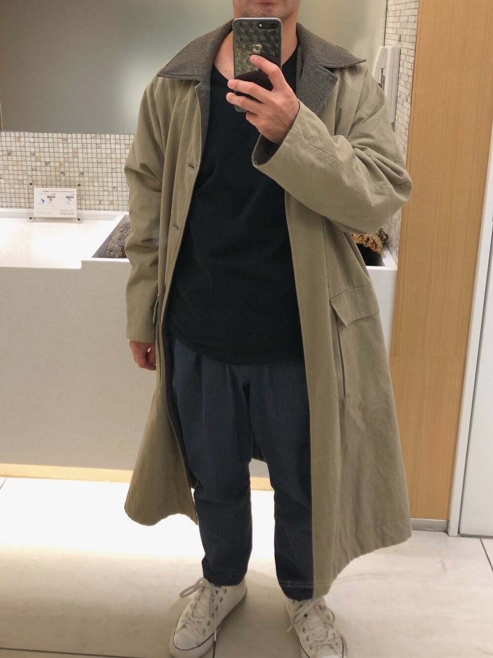 undecorated MANアンデコレイテッドチェスターコート undecorated MANのチェスターコートを使ったメンズ人気ファッション