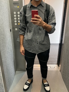 「SHARE PARK（シェアパーク）のアイテム」を使った、MASARU TAKAGIさん（メンズ・172cm）の秋コーディネート