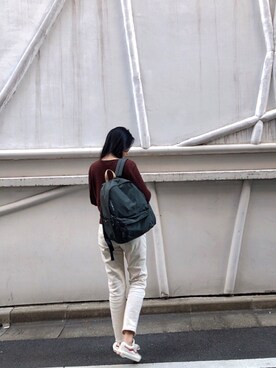 「the case（ザケース）のアイテム（バックパック/リュック）」を使った、jammaさん（レディース・167cm）の春コーディネート