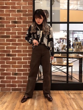 「WA ORiental TRaffic（ダブルエーオリエンタルトラフィック）の★ビットスクエアローファー★2114（ローファー）」を使った、WA ORientalTRaffic エミフルMASAKI店さん（レディース・159cm）の春コーディネート