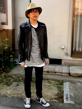 「TAKAHIROMIYASHITATheSoloIst.（タカヒロミヤシタザソロイスト）のアイテム（帽子）」を使った、snoozerさん（メンズ・171cm）の冬コーディネート