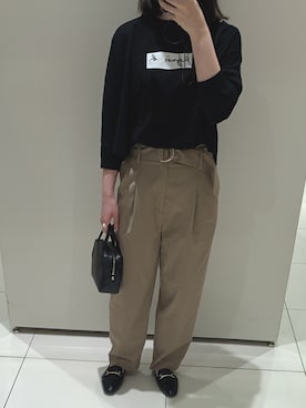 「MASTER&Co（マスターアンドコー）のアイテム（ハンドバッグ）」を使った、3__さん（レディース・152cm）の秋コーディネート