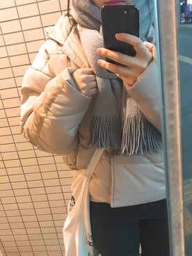 「Chico（チコ）のアイテム（財布/小物）」を使った、ぱぴこさん（レディース・158cm）の冬コーディネート