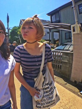 「ZARA（ザラ）のアイテム（トップス、ブルー系）」を使った、ぱぴこさん（レディース・158cm）の冬コーディネート