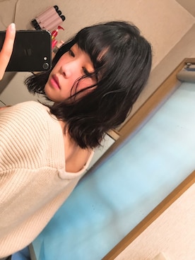 「ベビーオイルのアイテム（その他ボディ・ヘアケア、ホワイト系）」を使った、ぱぴこさん（レディース・158cm）の冬コーディネート