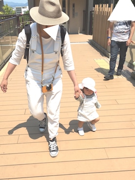 「Another Edition（アナザーエディション）のアイテム（サロペット/オーバーオール）」を使った、ERIさん（レディース・156cm）の秋コーディネート