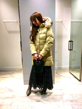 「abahouse」｜「アイテム（ダウンジャケット/コート）」を使った、shihoさん（レディース・158cm）の冬コーディネート
