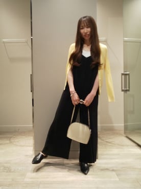 「リラックスコーデ」｜「アイテム（オールインワン・サロペット）」を使った、shihoさん（レディース・158cm）の春コーディネート