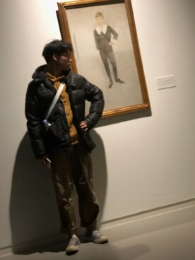 「Levi's（リーバイス）のアイテム（その他アウター）」を使った、来自农夫的山泉水さん（メンズ・178cm）の冬コーディネート