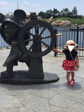 「Familiar （ファミリア）のアイテム（帽子）」を使った、hi♡さん（キッズ・80cm）の夏コーディネート