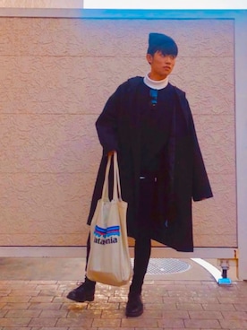「アイテム（ステンカラーコート）」を使った、KOHEIさん（メンズ・171cm・20代）の冬コーディネート