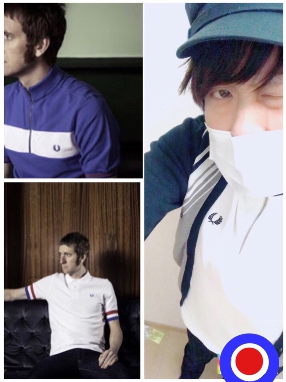 ブラック系のニット/セーター、ブラック系のポロシャツを着用したメンズの秋コーディネートの1枚目の写真