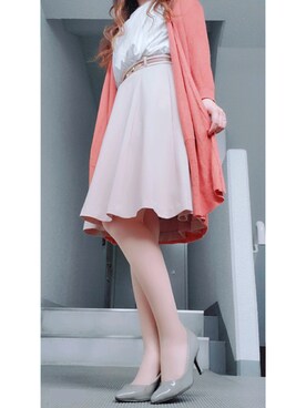 「GLACIER（グラシア）のアイテム（スカート、ベージュ系）」を使った、mammie33さん（レディース・156cm）の秋コーディネート