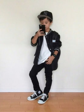 「F.O.KIDS（エフオーキッズ）のアイテム（バッグ）」を使った、Picoさん（キッズ・110cm）の秋コーディネート