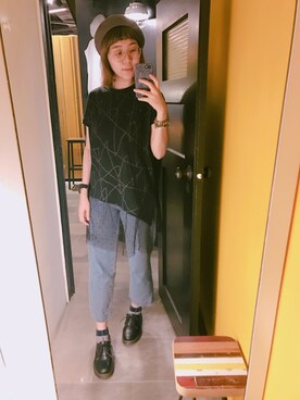 「planet（planet）のアイテム（パンツ）」を使った、Menさん（レディース・164cm）の春コーディネート