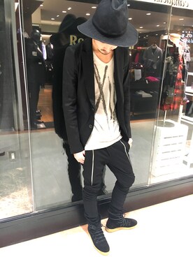 「REPRESENT（リプレゼント）のアイテム（シューズ）」を使った、Shuto Shimanakaさん（メンズ・181cm）の冬コーディネート