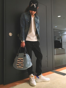 「muta（ムータ）のアイテム（バッグ）」を使った、Shuto Shimanakaさん（メンズ・181cm）の冬コーディネート