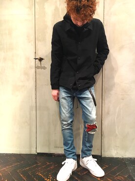 「ISAMU KATAYAMA BACKLASH（イサムカタヤマバックラッシュ）のアイテム（ブルゾン）」を使った、Shuto Shimanakaさん（メンズ・181cm）の春コーディネート