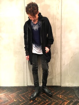「KMRii（ケムリ）のアイテム（Tシャツ/カットソー）」を使った、Shuto Shimanakaさん（メンズ・181cm）の春コーディネート