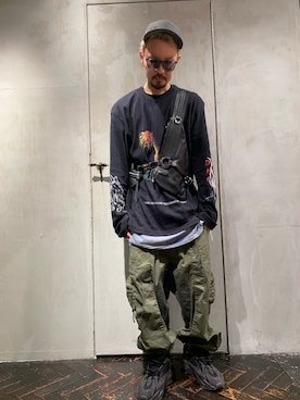 「CAVIALE（カビアーレ）のアイテム」を使った、Shuto Shimanakaさん（メンズ・180cm）の夏コーディネート