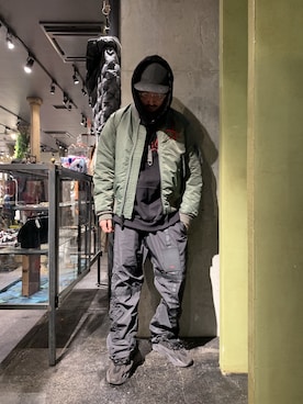 「A-COLD-WALL*(アコールドウォール)のアイテム(パンツ)」を使った、Shuto Shimanakaさん(メンズ・181cm)の冬コーディネート