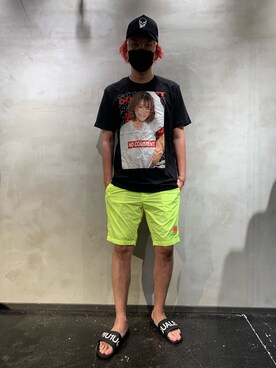 「Lucien Pellat-Finet（ルシアンペラフィネ）のアイテム（帽子）」を使った、Shuto Shimanakaさん（メンズ・181cm）の夏コーディネート