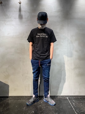 「1piu1uguale3 RELAX（ウノピュウノウグァーレトレリラックス）のアイテム（帽子）」を使った、Shuto Shimanakaさん（メンズ・181cm）の夏コーディネート