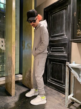 「1piu1uguale3 RELAX（ウノピュウノウグァーレトレリラックス）のアイテム（帽子）」を使った、Shuto Shimanakaさん（メンズ・181cm）の秋コーディネート