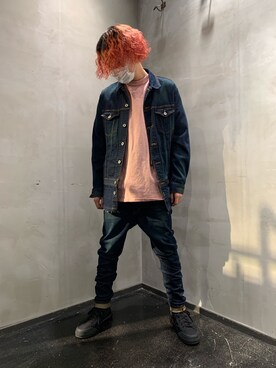 「BACKLASH（バックラッシュ）のアイテム（ブルゾン）」を使った、Shuto Shimanakaさん（メンズ・181cm）の冬コーディネート