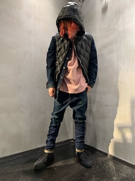 「BACKLASH（バックラッシュ）のアイテム（ブルゾン）」を使った、Shuto Shimanakaさん（メンズ・181cm）の冬コーディネート