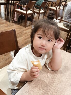 「いいね、save、フォローお願いします🤑」｜ :  :  い ろ  :  : さん（キッズ・100cm）の夏コーディネート