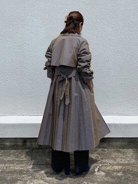 「EUCLAID（エウクレイド）のアイテム（トレンチコート）」を使った、88kmrkyさん（レディース・160cm）の秋コーディネート