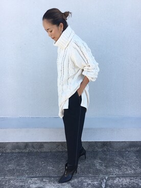 「EUCLAID（エウクレイド）のアイテム（パンツ）」を使った、88kmrkyさん（レディース・160cm）の秋コーディネート