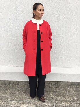 「EUCLAID（エウクレイド）のアイテム（その他アウター）」を使った、88kmrkyさん（レディース・160cm）の秋コーディネート