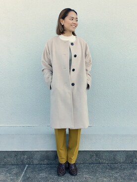 「EUCLAID（エウクレイド）のアイテム（その他アウター）」を使った、88kmrkyさん（レディース・160cm）の秋コーディネート