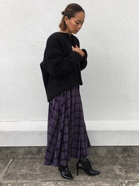 「EUCLAID（エウクレイド）のアイテム（その他アウター）」を使った、88kmrkyさん（レディース・160cm）の秋コーディネート