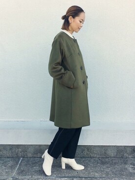 「EUCLAID（エウクレイド）のアイテム（その他アウター）」を使った、88kmrkyさん（レディース・160cm）の冬コーディネート