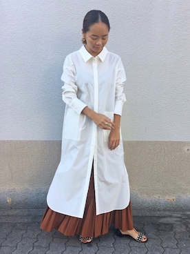 「EUCLAID（エウクレイド）のアイテム」を使った、88kmrkyさん（レディース・160cm）の春コーディネート