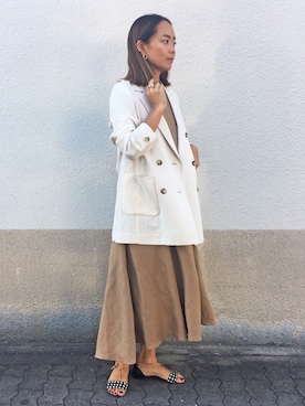 「EUCLAID（エウクレイド）のアイテム」を使った、88kmrkyさん（レディース・160cm）の春コーディネート