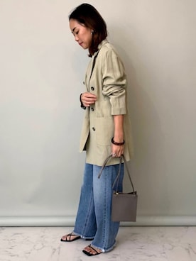 「EUCLAID（エウクレイド）のアイテム」を使った、88kmrkyさん（レディース・160cm）の春コーディネート