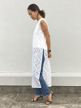 「EUCLAID（エウクレイド）のアイテム（パンツ）」を使った、88kmrkyさん（レディース・160cm）の春コーディネート