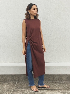 「EUCLAID（エウクレイド）のアイテム」を使った、88kmrkyさん（レディース・160cm）の春コーディネート