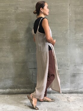 「EUCLAID（エウクレイド）のアイテム（パンツ）」を使った、88kmrkyさん（レディース・160cm）の夏コーディネート