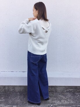 「EUCLAID（エウクレイド）のアイテム（パンツ）」を使った、88kmrkyさん（レディース・160cm）の秋コーディネート