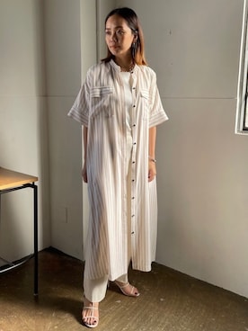 「EUCLAID（エウクレイド）のアイテム（パンツ）」を使った、88kmrkyさん（レディース・160cm）の春コーディネート